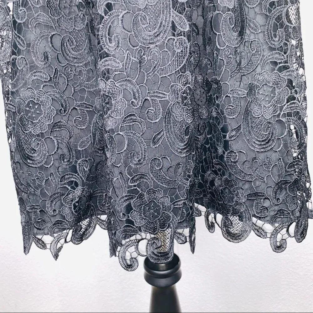 Aidan Mattox Lace Formal Dress Halter Black Size 2 - Picture 6 of 7